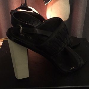 L.A.M.B Black and white heels